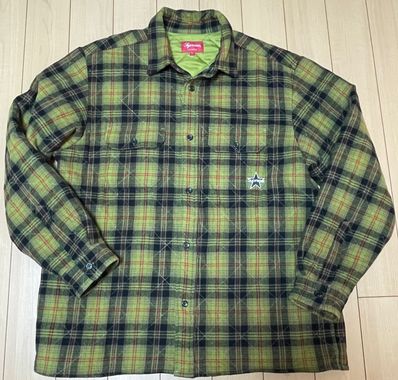 Supreme Quilted Plaid Flannel Shirt "Olive"
