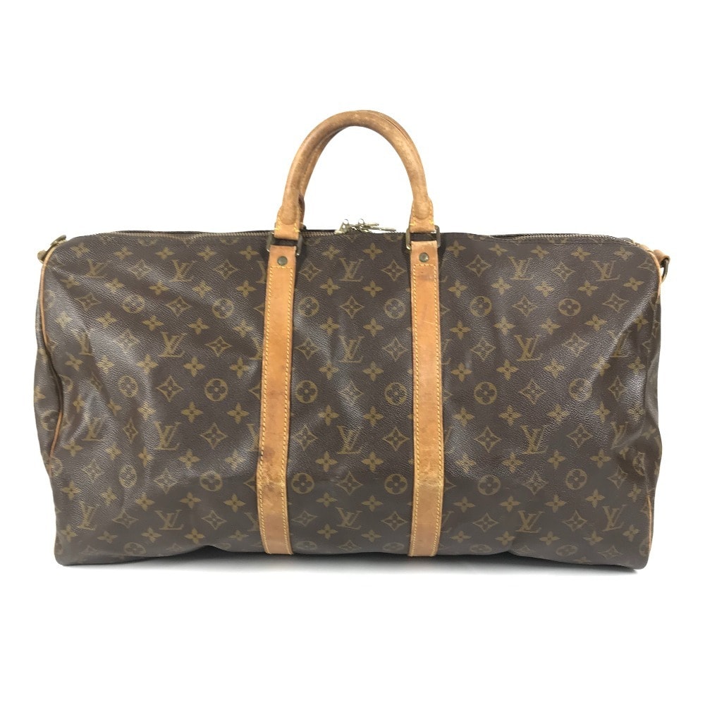 ルイヴィトン LOUIS VUITTON キーポル・バンドリエール55 M41414 モノグラム ショルダーバッグ カバン 旅行バッグ トラベルバッグ ハンドバッグ ボストンバッグ モノグラムキャンバス ブラウン