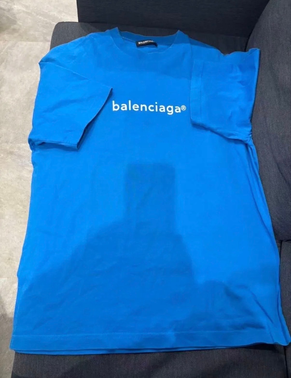 BALENCIAGA New Copyright Large Fit T-shrit "Blue"