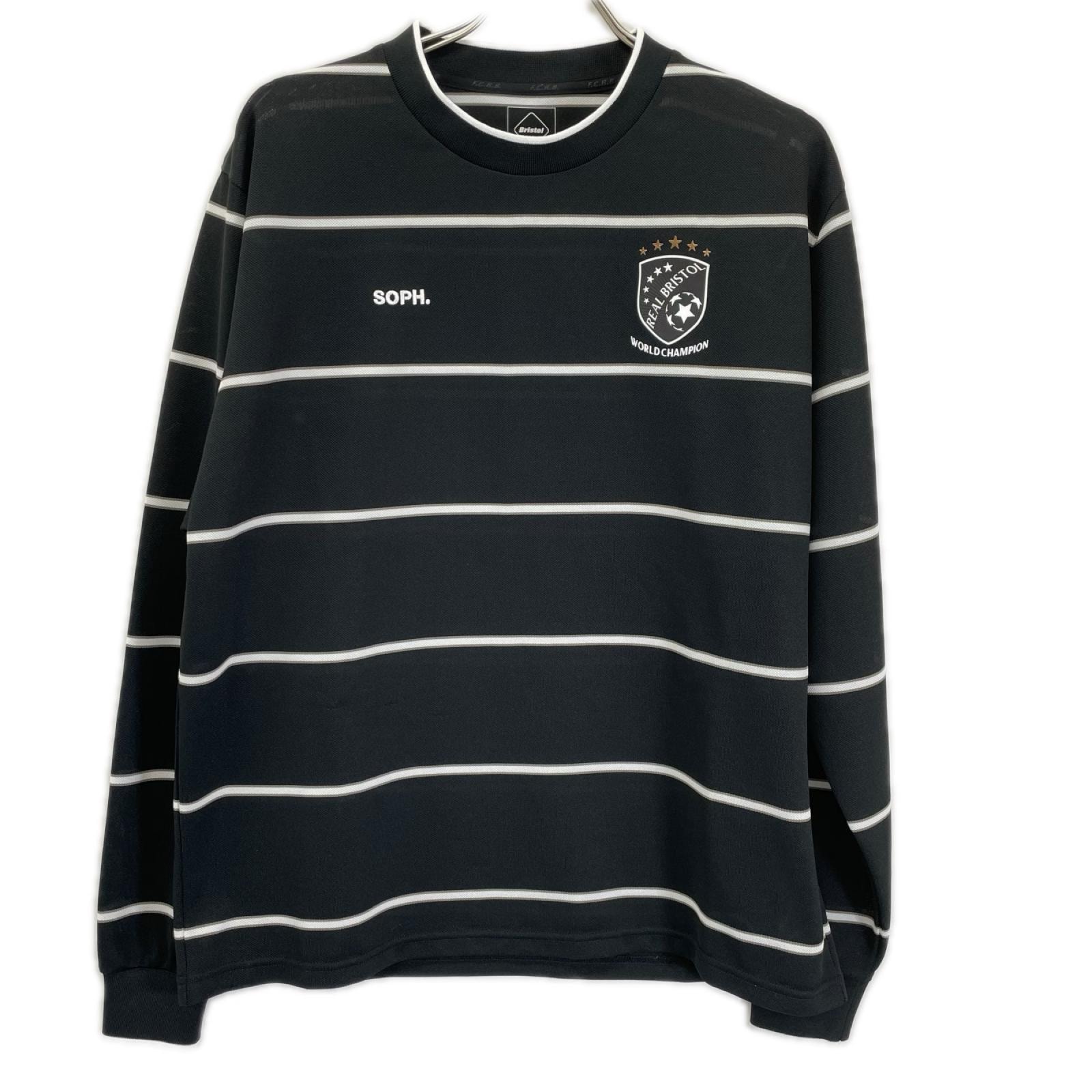 エフシーリアルブリストル ブラック CHAMPIONS BORDER L/S GAME SHIRT M