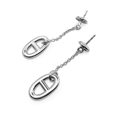 HERMES エルメス ファランドール ドロップ ピアス
シェーヌダンクル SV925 シルバー 新品仕上済 ユニセックス
【中古】