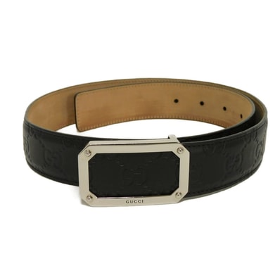 GUCCI グッチ グッチシマ スクエア バックル 35MM GGシマ シグネチャー カーフ 75/30 ロゴ ブラック ベルト 403941 CWC0N 1000