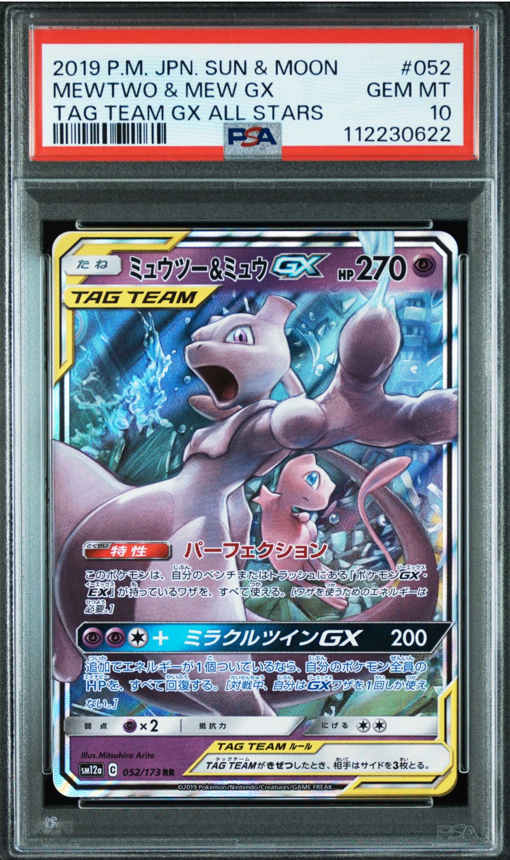 ミュウツー&ミュウGX RR [SM12a 052/173](ハイクラスパック「TAG TEAM GX タッグオールスターズ」)