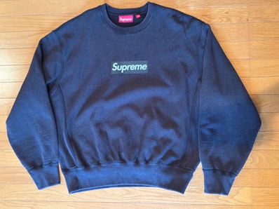 Supreme Washed Box Logo Crewneck "Black"