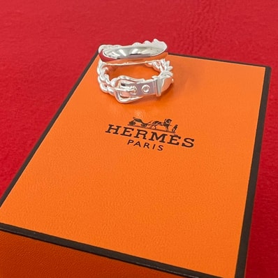 HERMES エルメス ブックルセリエ アンフレクシブル リング シルバー925 リング・指輪 14号 シルバー
48589