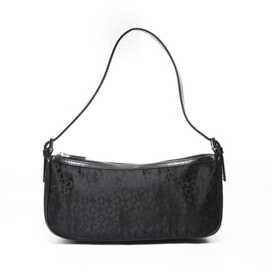 セリーヌ CELINE サテン Cマカダム ショルダーバッグ【中古】