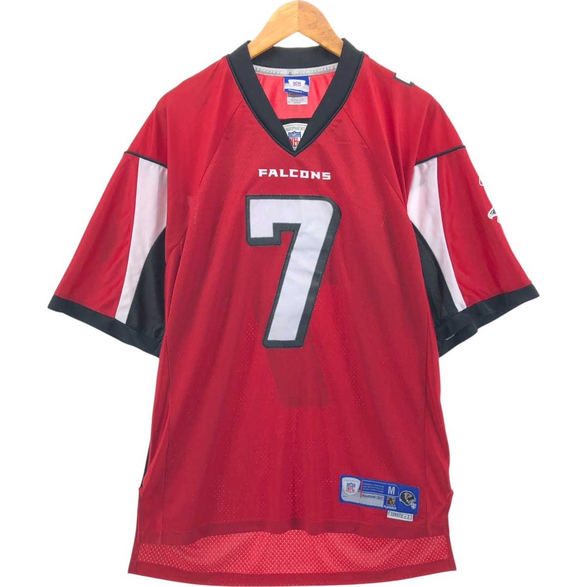 古着 00年代~ リーボック Reebok NFL ATLANTA FALCONS アトランタファルコンズ メッシュ Vネック ゲームシャツ フットボールシャツ メンズM相当/eaa564358
