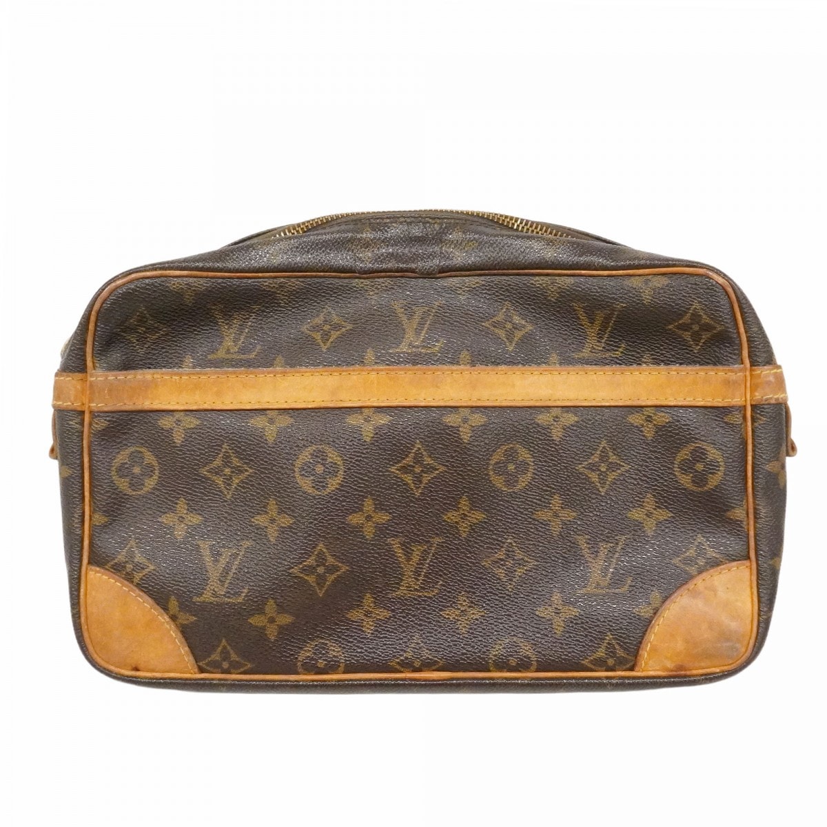 【6da0570】ルイヴィトン クラッチバッグ モノグラム コンピエーニュ28 M51845 ブラウン【中古】メンズ