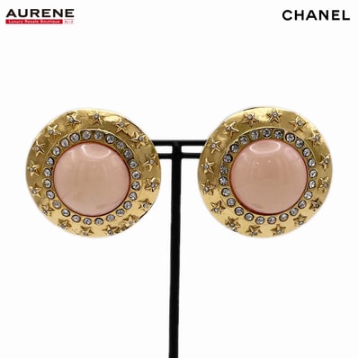 CHANEL シャネル イヤリング ピンク石 スター ラインストーン ヴィンテージ メタル レジン 4cm ゴールド レディース
【中古】