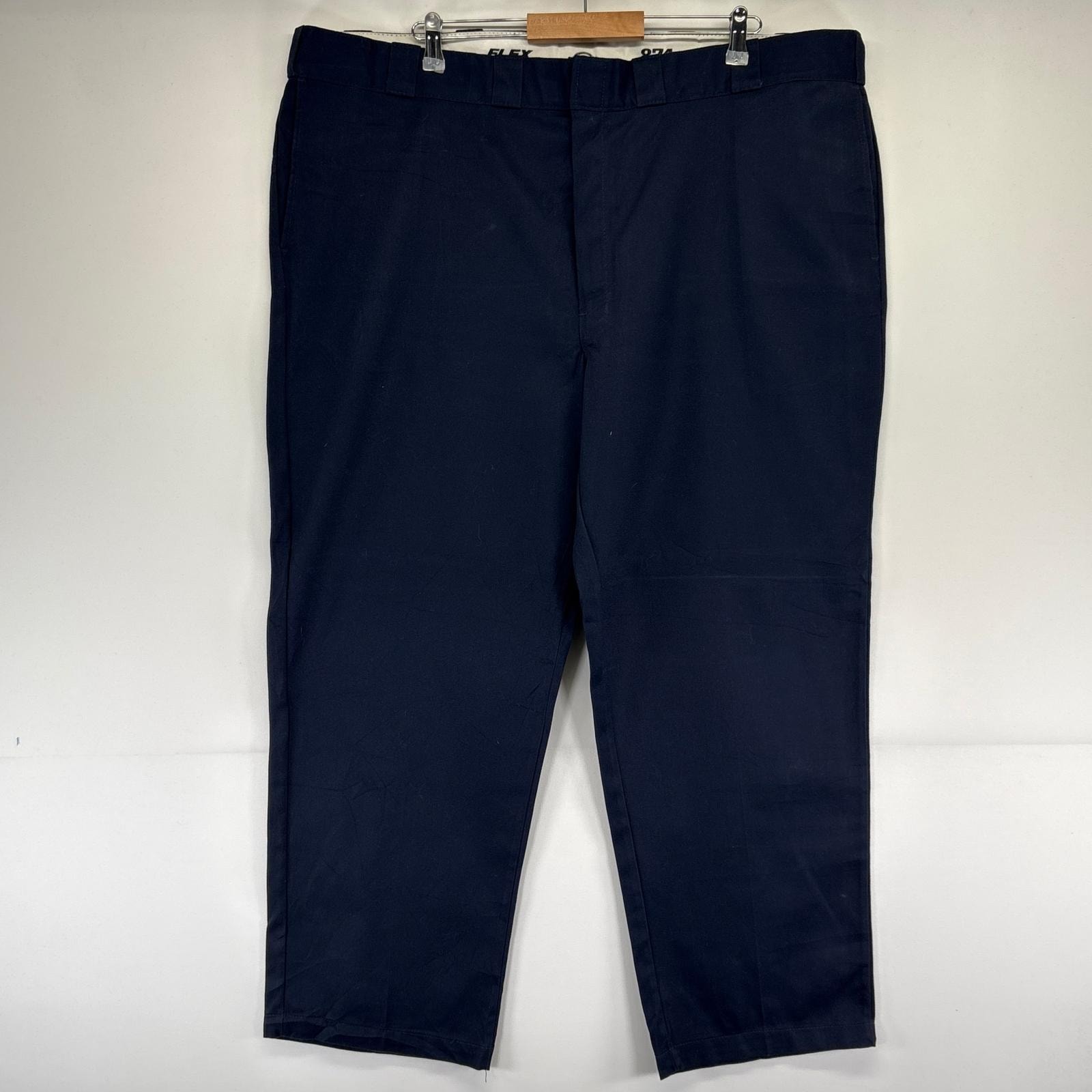 古着 ディッキーズ Dickies パンツ 874 FLEX ワークパンツ チノパン 大きいサイズ W48×L30  ネイビー系 メンズ
