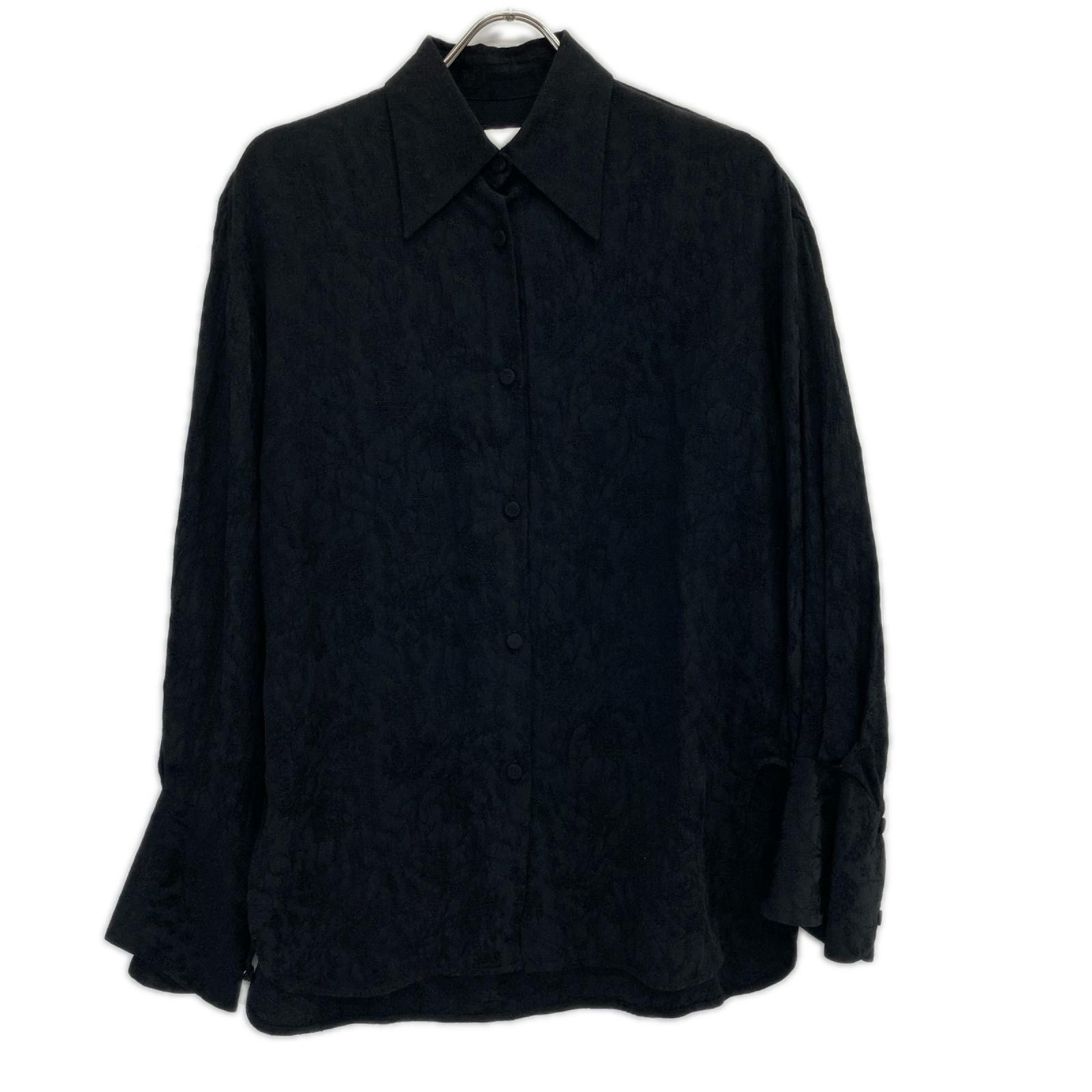 マメクロゴウチ 25FW MM25FW-SH020 ブラック Floral Jacquard Shirt 1