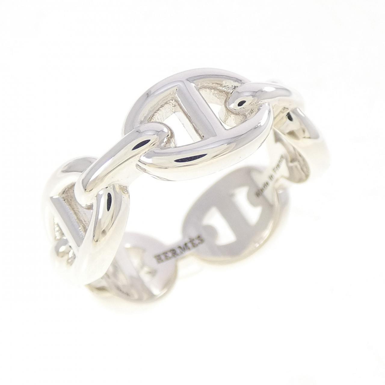 Hermes Chaine D'ancre Enchainee Ring PM "Silver"