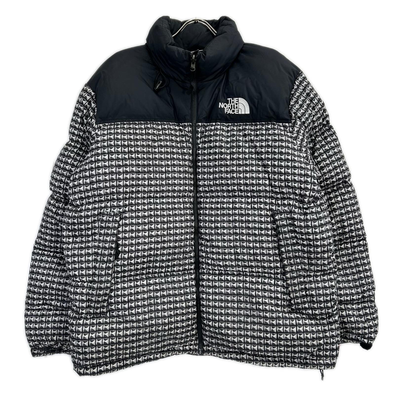 ノースフェイス ×Supreme 21SS ND421001 グレー Studded Nuptse Jacket ダウンジャケット XL