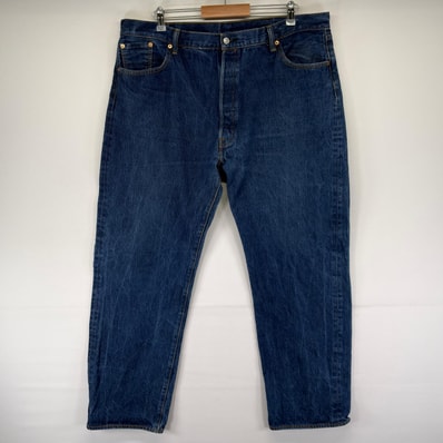古着 リーバイス Levi's デニム パンツ Gパン ボタンフライ 5ポケット 501 大きいサイズ ストレート W44 L34 ブルー系 メンズ
