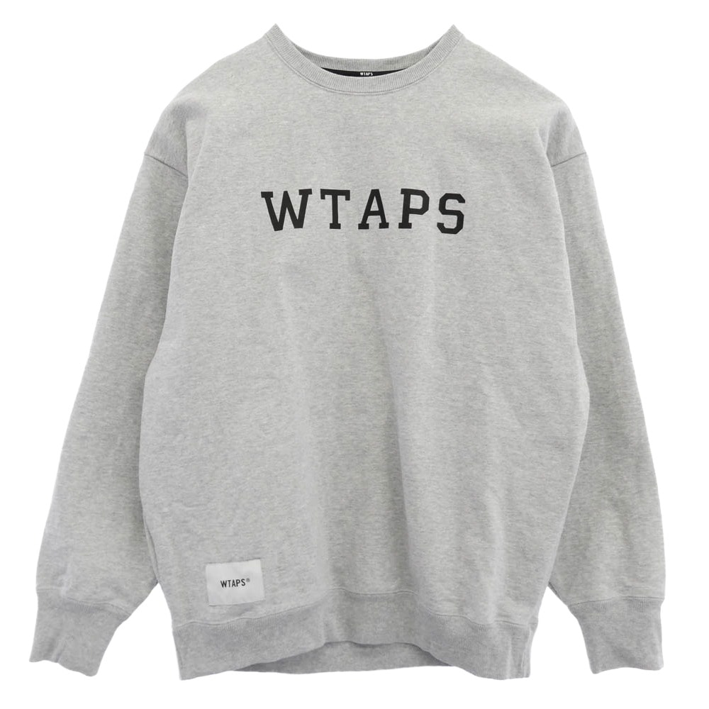 WTAPS ダブルタップス パーカー 25SS 251ATDT-CSM03 ACADEMY SWEATER COTTON アカデミー セーター コットン スウェット グレー グレー系 3【美品】【中古】