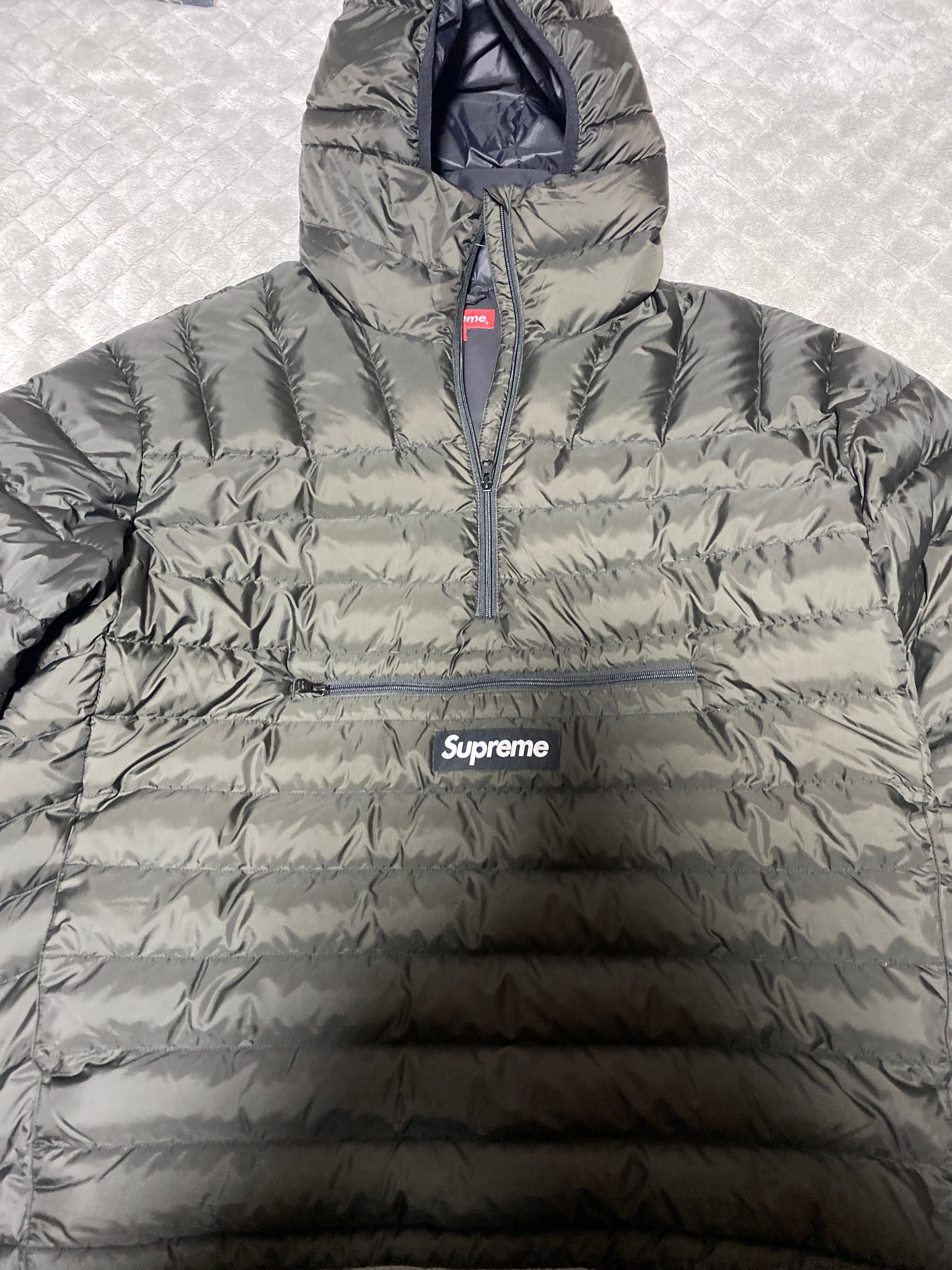 Supreme Micro Down Half Zip Hooded Pullover "Black"