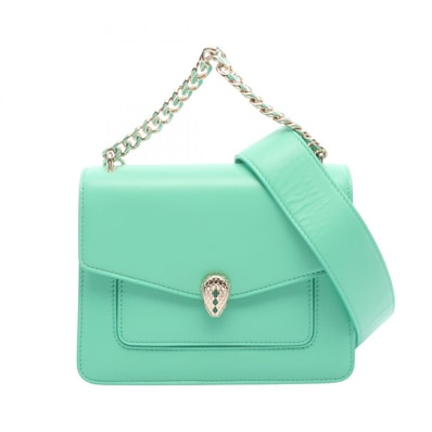 ブルガリ BVLGARI セルペンティ フォーエバー 2WAY ハンドバッグ バッグ レザー レディース グリーン系 【中古】