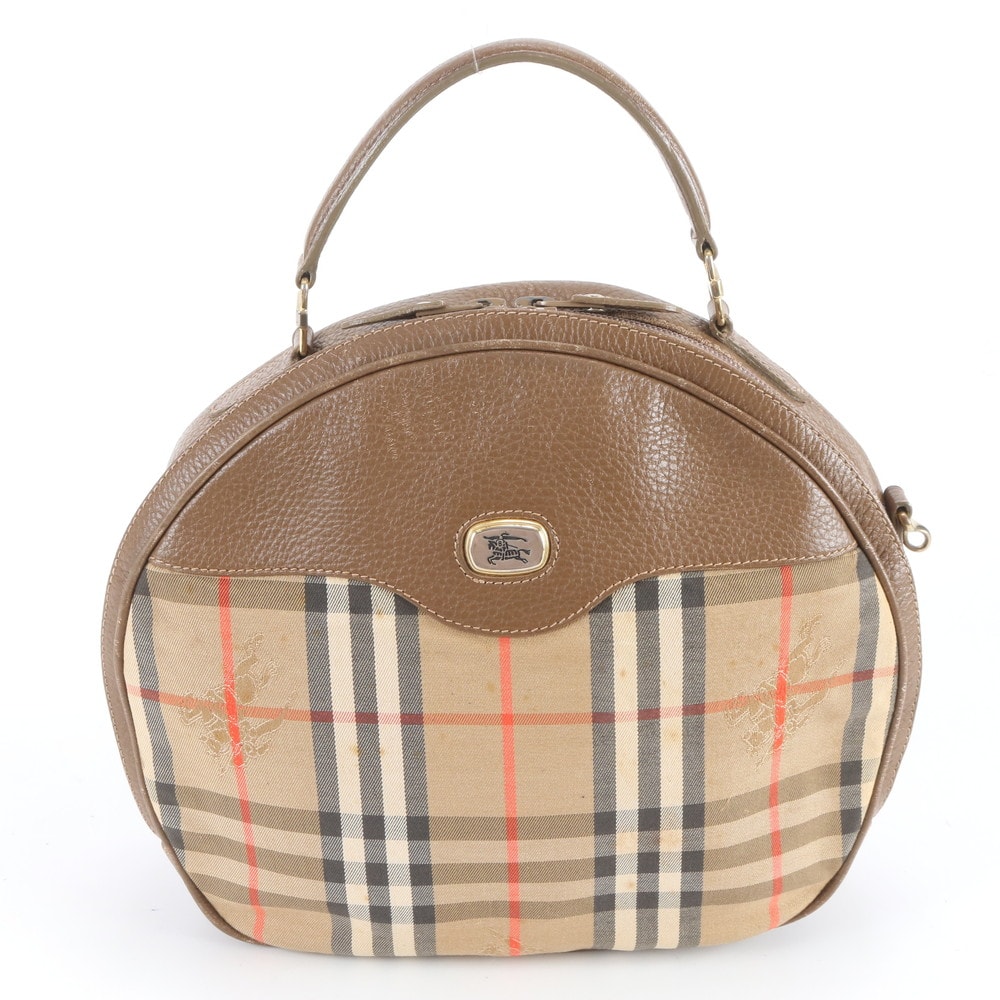 バーバリー ノバ チェックシャドーホースハンドバッグ