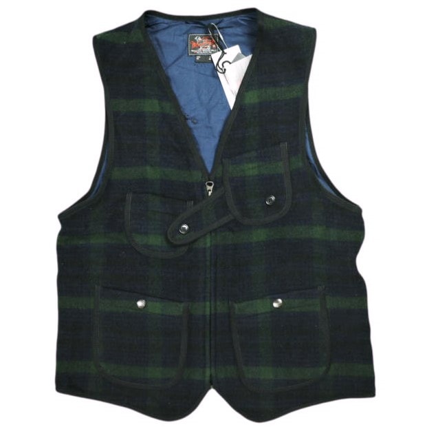 新品 WOOLRICH x BEAMS PLUS ウールリッチ ビームスプラス 別注 BIG GAME HUNTING VEST ビッグゲームハンティングベスト 11-06-0793-089 M BLACKWATCH ジレ 定価47,300円 トップス