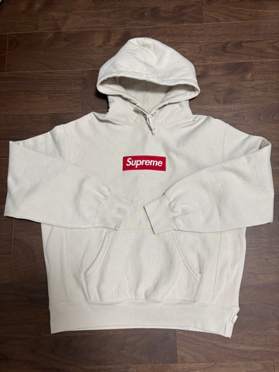Supreme Box Logo Hooded Sweatshirt "Stone" (24FW)