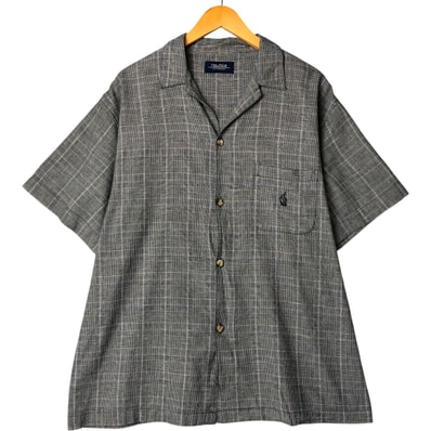 古着 ノーティカ NAUTICA SLEEPWEAR グレンチェック 半袖 オープンカラー シャツ ボックスシャツ メンズXL相当/eaa573376