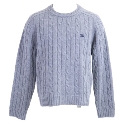 セリーヌ 美品 国内正規 2AD4G362W トリオンフセーター/カシミヤ ケーブルニット XL