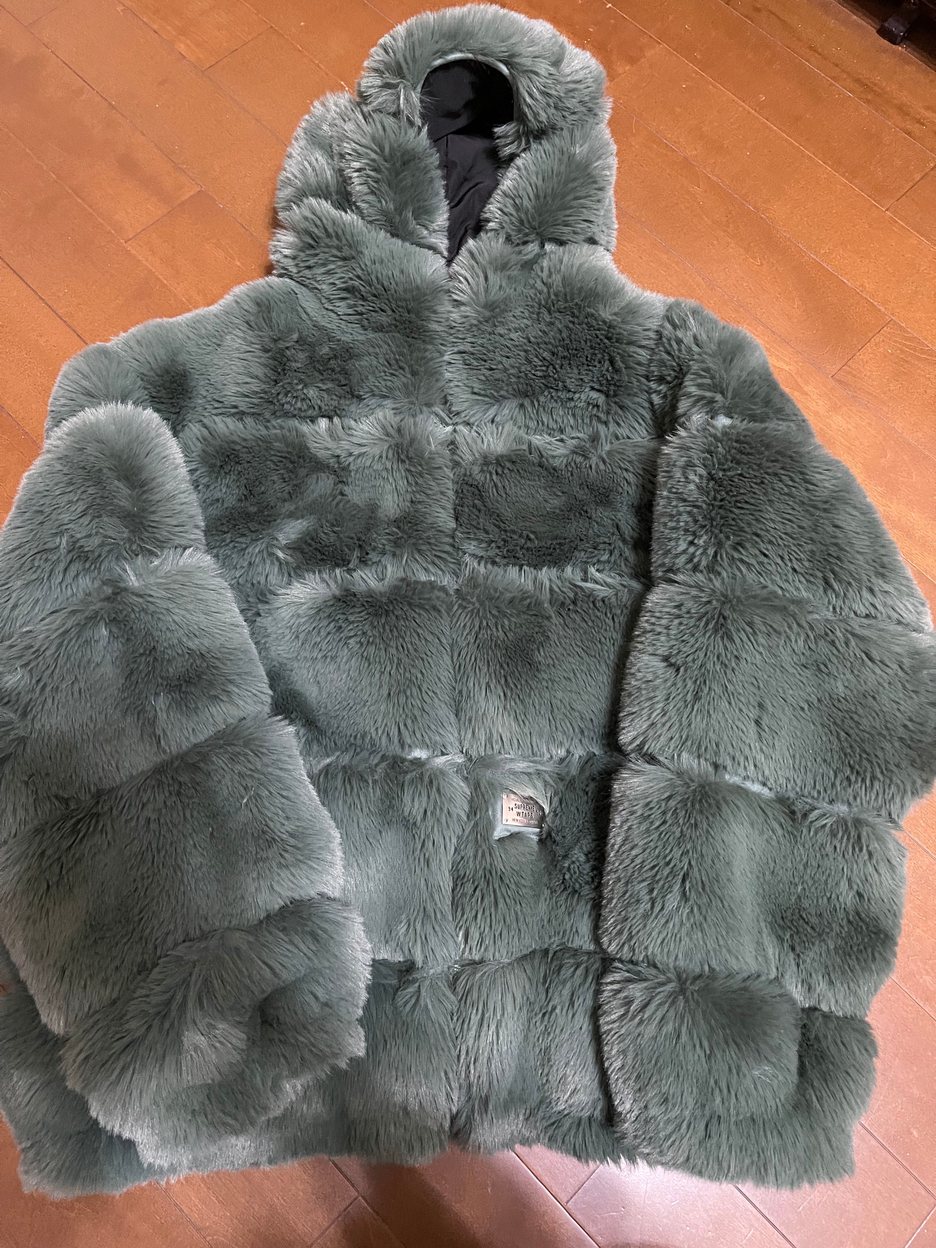 Supreme / WTAPS Faux Fur Hooded Jacket "Green"