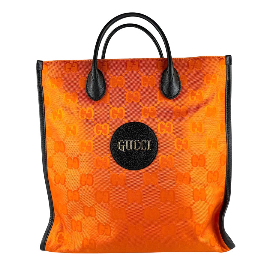 グッチ GUCCI ハンドバッグ ショルダーバッグ オフ ザ グリッド ナイロン/レザー オレンジ×ブラック ユニセックス 630355【中古】 z8660