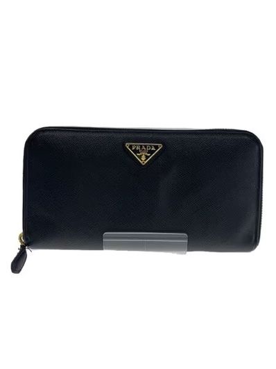 PRADA Large Saffiano Leather Wallet "Black"