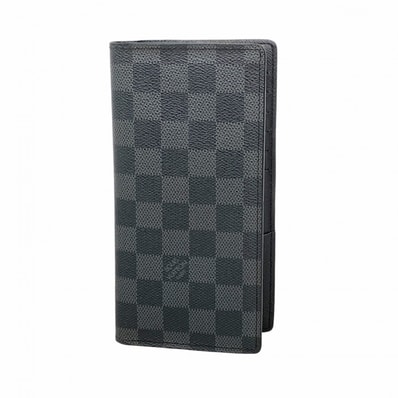 ★最終価格★SALE【6dc2700】ルイヴィトン 長財布 ダミエ・グラフィット ポルトフォイユブラザ N62665 ブラック【中古】メンズ