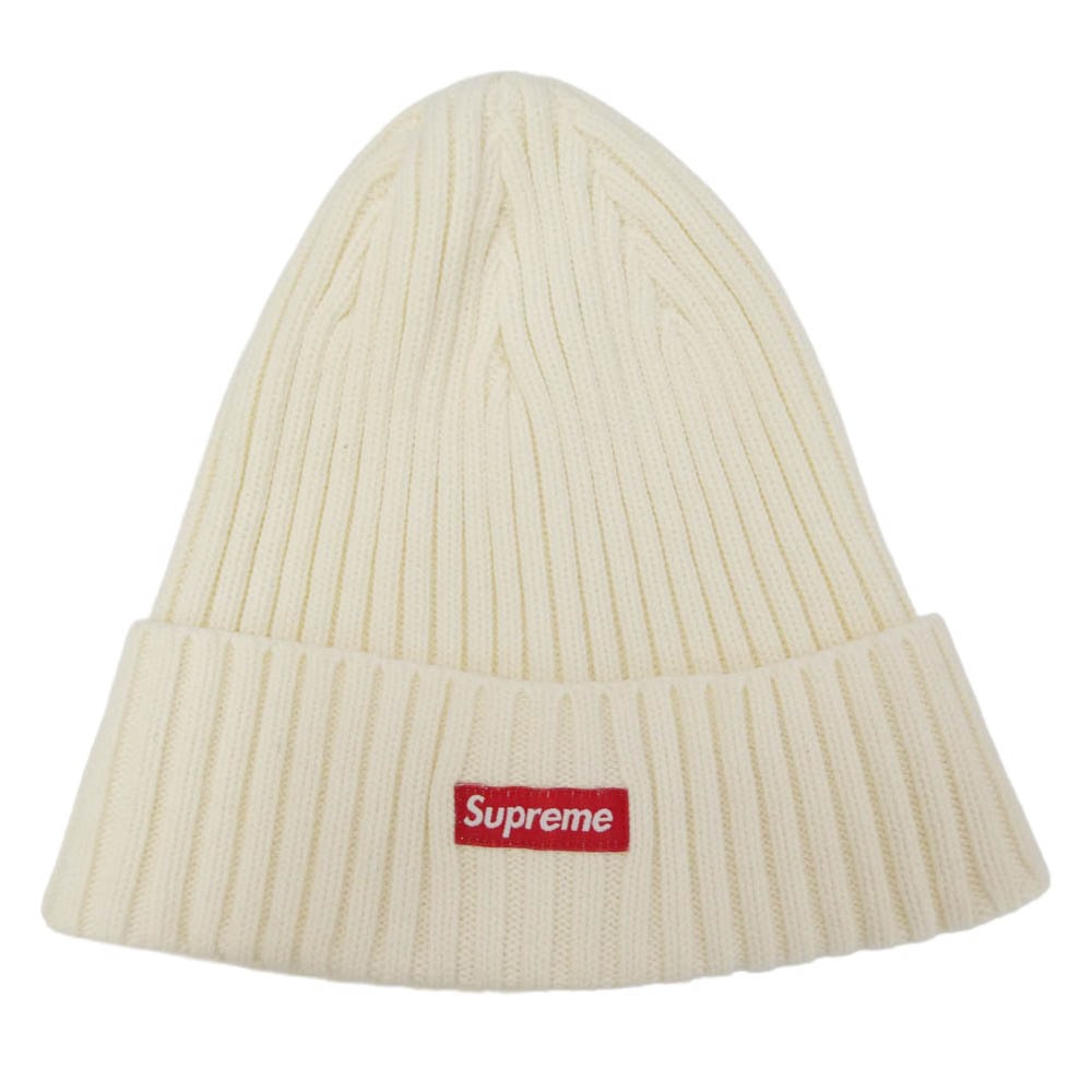 Supreme シュプリーム Overdyed Beanie White オーバーダイビーニー コットン ニット キャップ ホワイト系【中古】