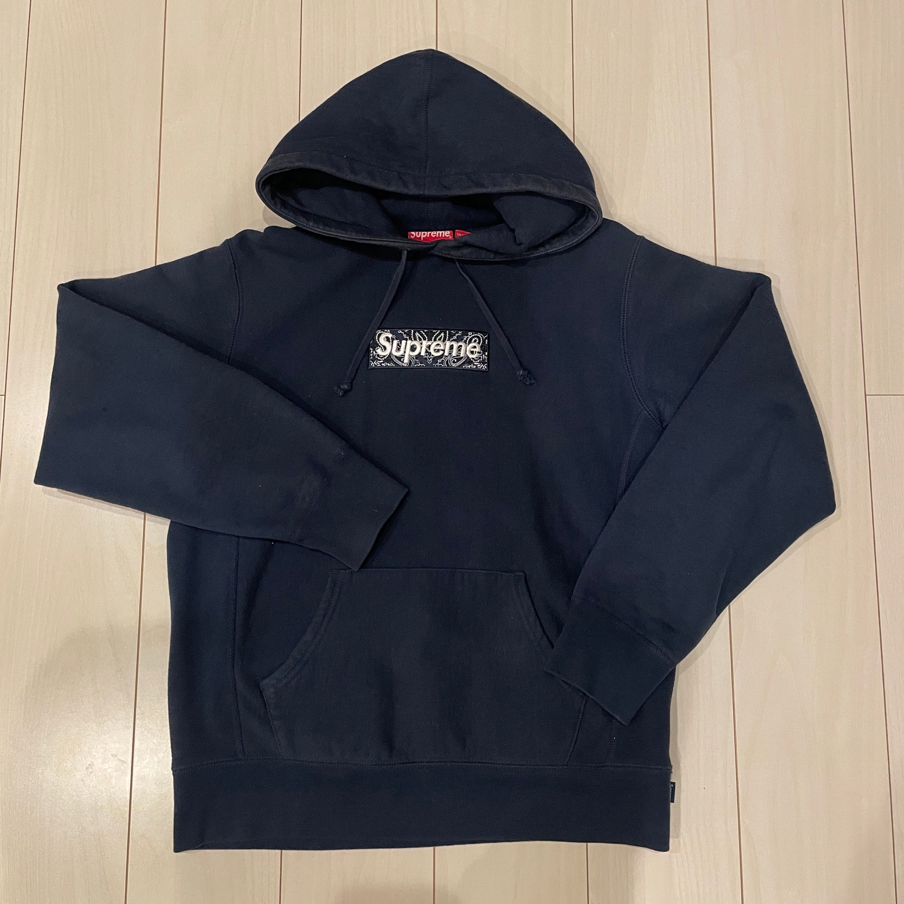 Supreme Bandana Box Logo Hooded Sweatshirt "Navy"