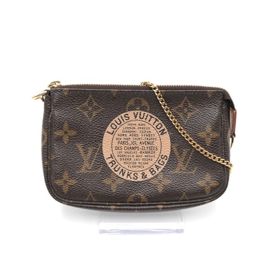 LOUIS VUITTON(ルイヴィトン)モノグラム T&B ミニポシェットアクセソワール ヴィンテージ アクセサリーポーチ チェーンバッグ ブラウン PVC ゴールド金具 レディース【中古】