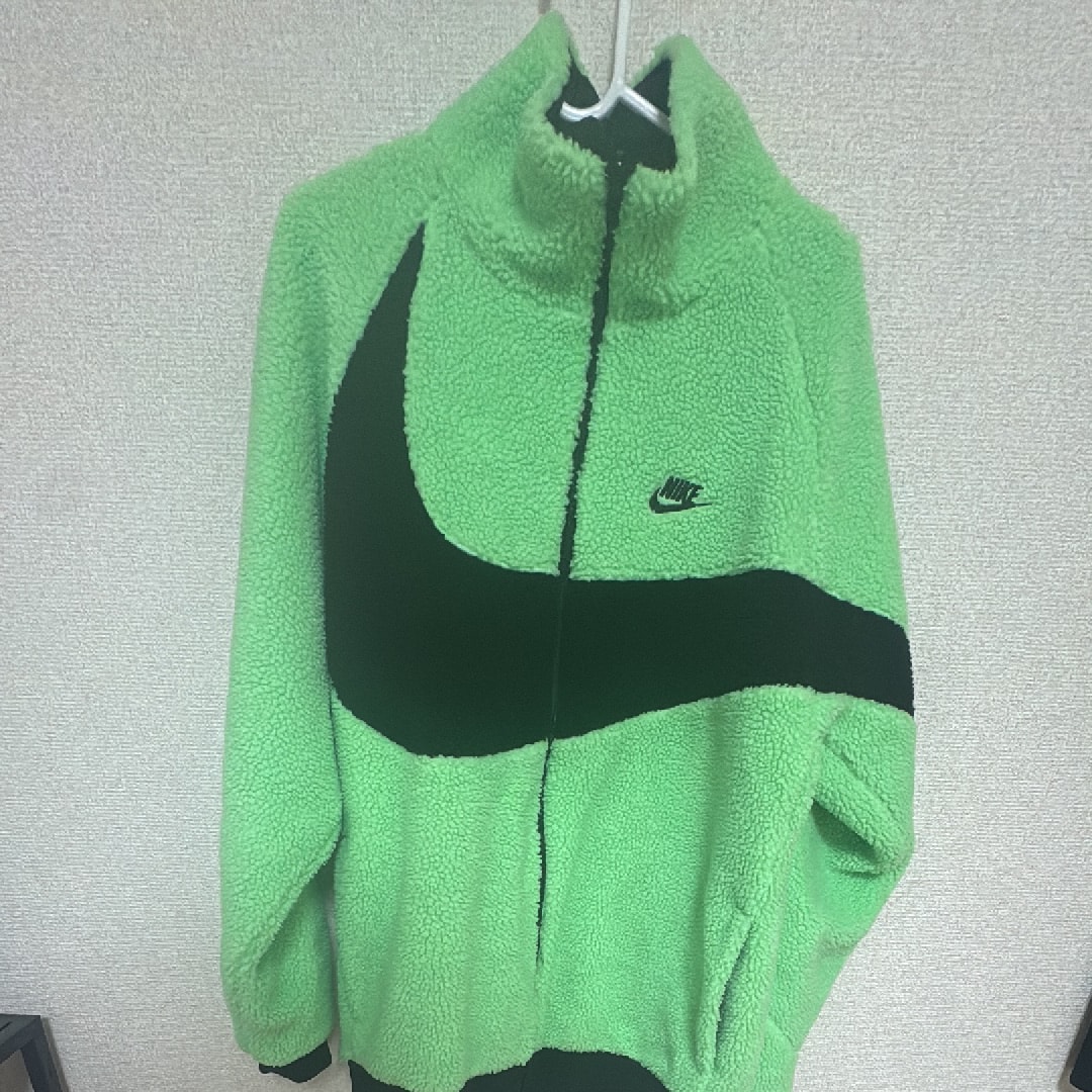 Nike Big Swoosh Reversible Boa Jacket "Illusion Green/Black"