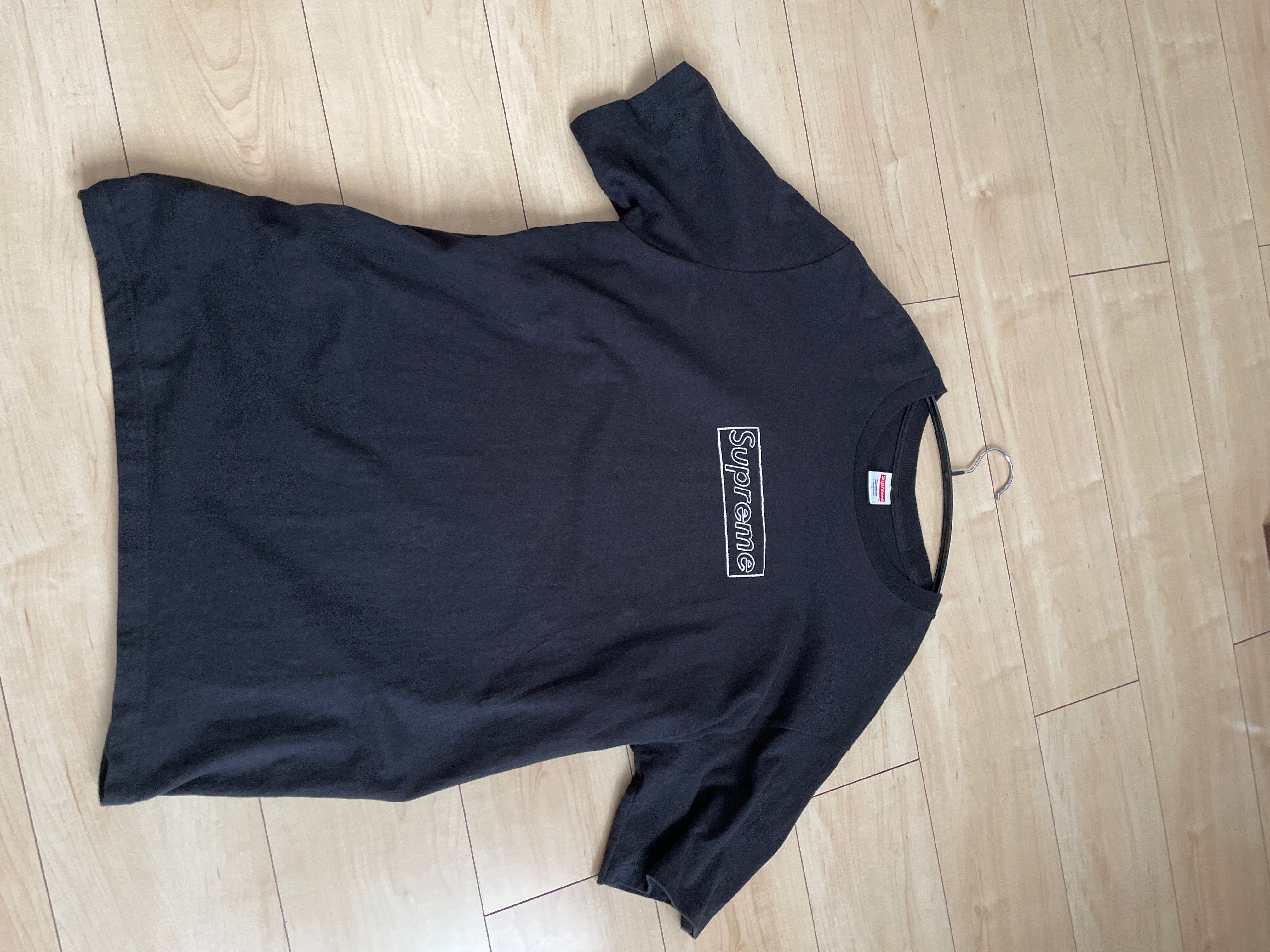 Supreme KAWS Chalk Logo Tee "Black"