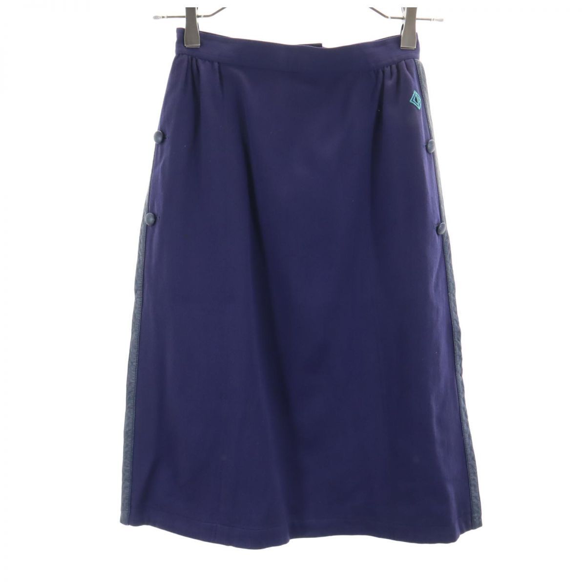 Christian Dior クリスチャンディオール 90s オールド ミディ丈 スポーツ スカート S ネイビー SPORTS 台形