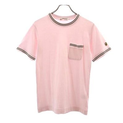 A BATHING APE アベイシングエイプ 日本製 半袖 Tシャツ S ピンク クルーネック