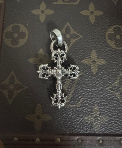 Chrome Hearts Filigree Cross Pendant XS with Plain Bail "Silver"