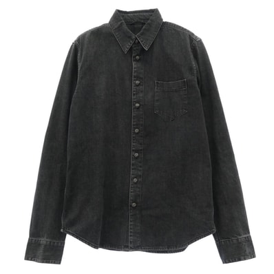 Chrome Hearts Looseends Sleeve Cross Patch Cross Button Denim L/S Shirt "Black"