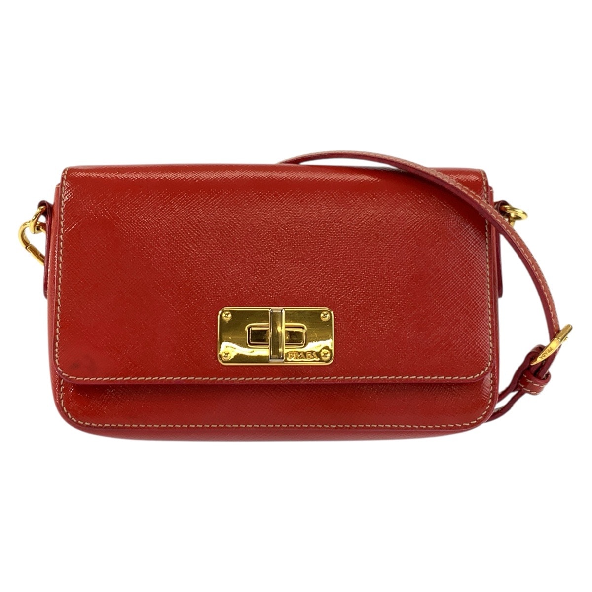 B (目立った傷や汚れなし)】PRADA プラダ サフィアーノ 三角ロゴ