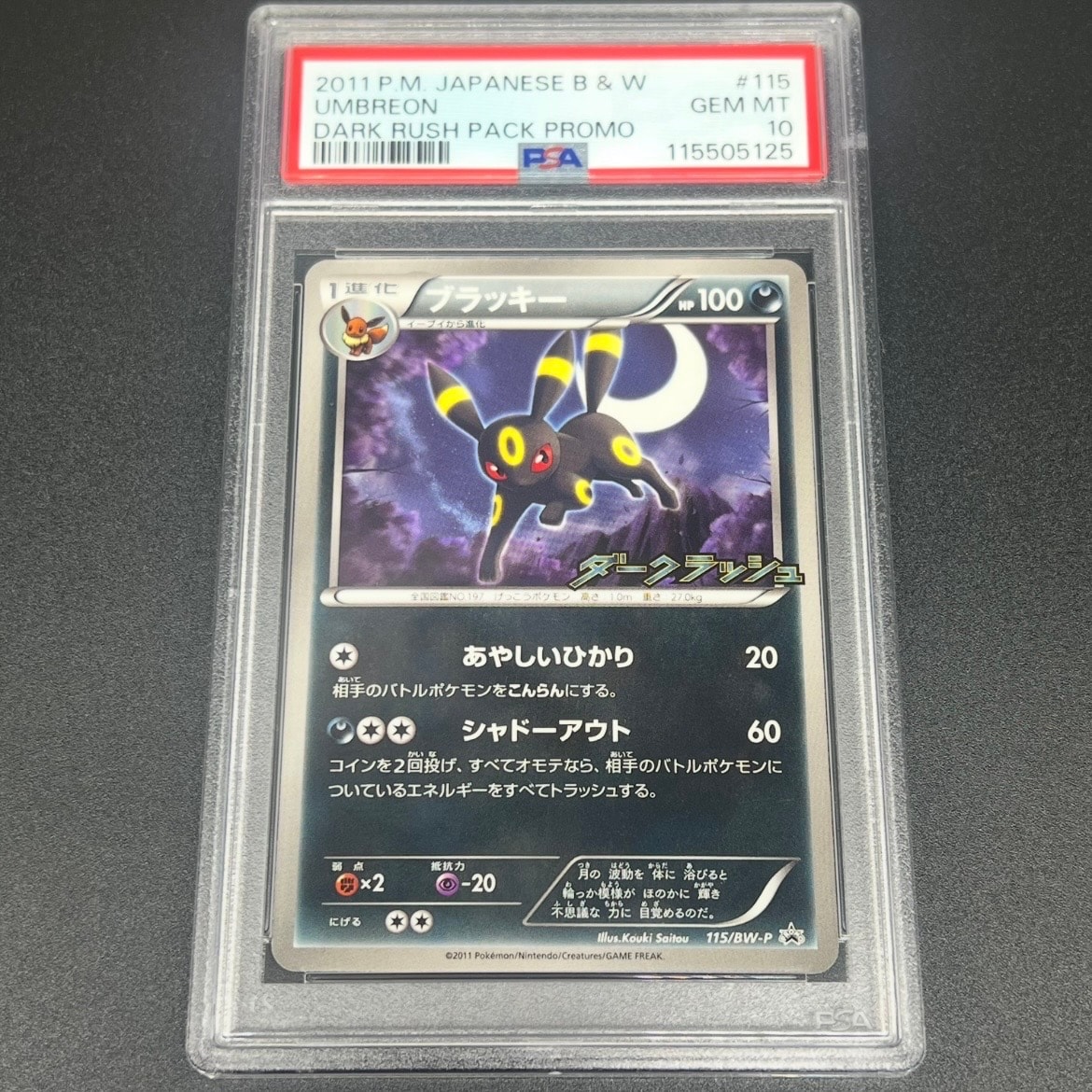 ブラッキー P [BW-P 115/BW-P](プロモーションカード「ダークラッシュキャンペーンパック」)