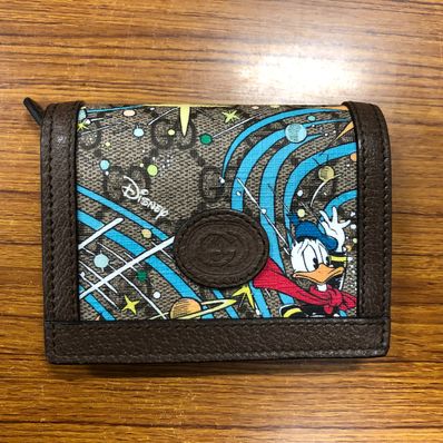 GUCCI x Disney Donald Duck GG Supreme Compact Wallet