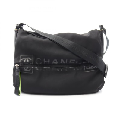 シャネル CHANEL スポーツライン ココマーク ショルダーバッグ バッグ ナイロン ラバー メンズ ブラック系 【中古】