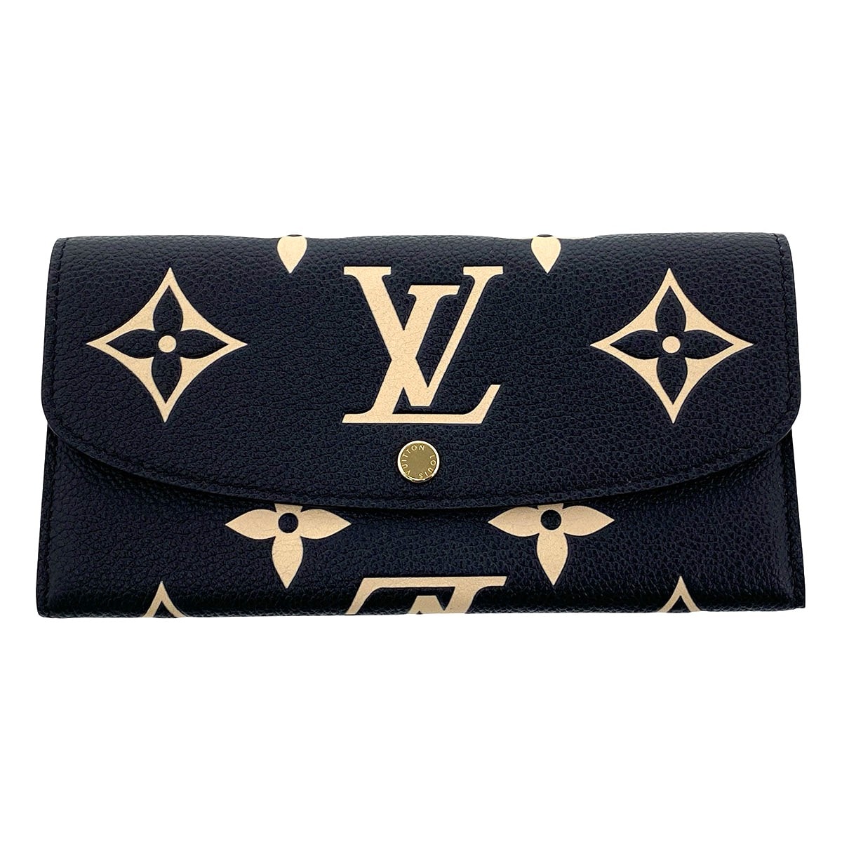 LOUIS VUITTON ルイ・ヴィトン ポルトフォイユ エミリー 長財布 M83138 モノグラムアンプラント ブラック  レディース【中古】