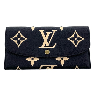 LOUIS VUITTON ルイ・ヴィトン ポルトフォイユ エミリー 長財布 M83138 モノグラムアンプラント ブラック レディース【中古】