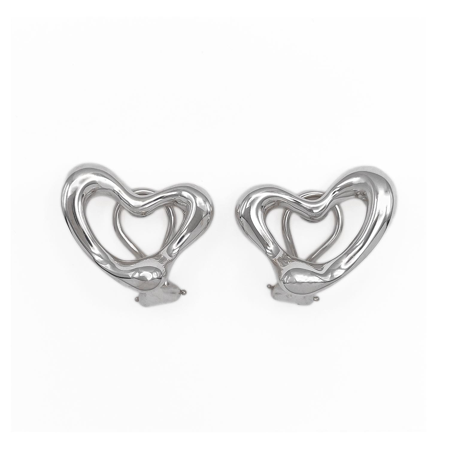 TIFFANY&Co. ティファニー オープンハート イヤリング SV925 シルバー 新品仕上済 レディース 【中古】