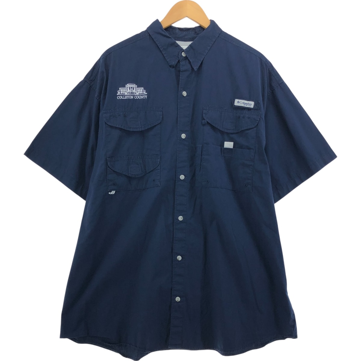古着 コロンビア Columbia 半袖 フィッシングシャツ メンズXL相当/eaa550545
