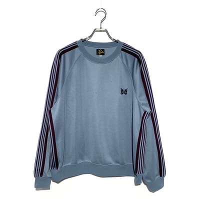 NEEDLES Track Crewneck Poly Smooth "Sax Blue"