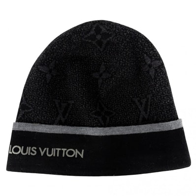 LOUIS VUITTON ルイヴィトン ニットキャップ ビーニー マイ・モノグラムエクリプス ニット帽 帽子 ファッションアイテム M73469 ウール ブラック 黒 メンズ 秋 冬 美品【中古品】