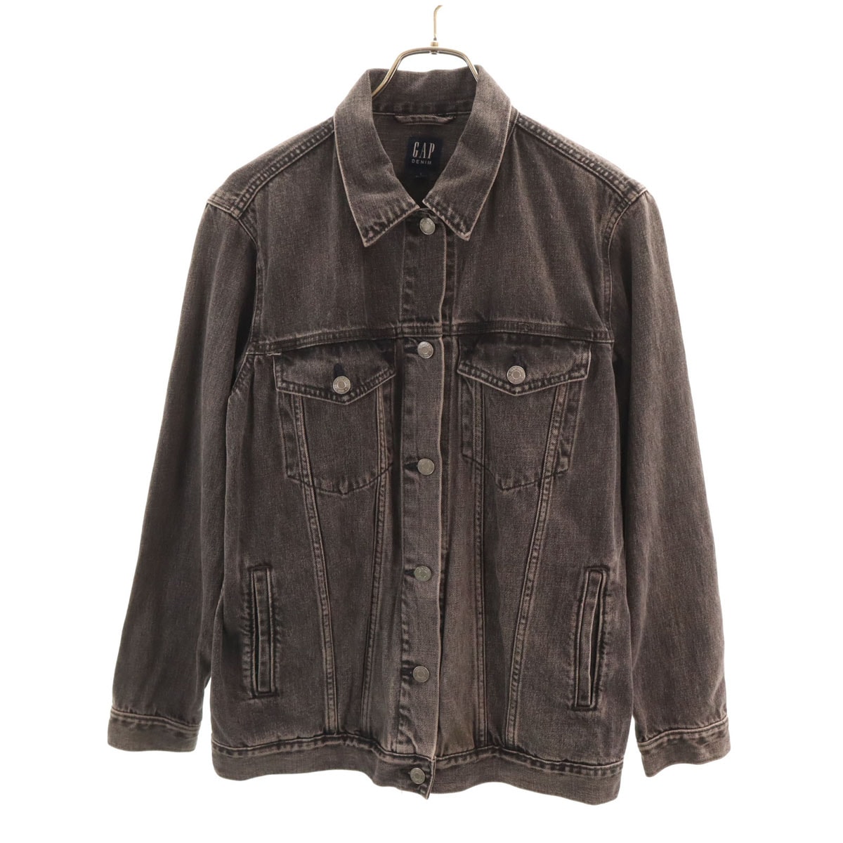 GAP ギャップ オーバーサイズ デニムジャケット S ブラック ジージャン